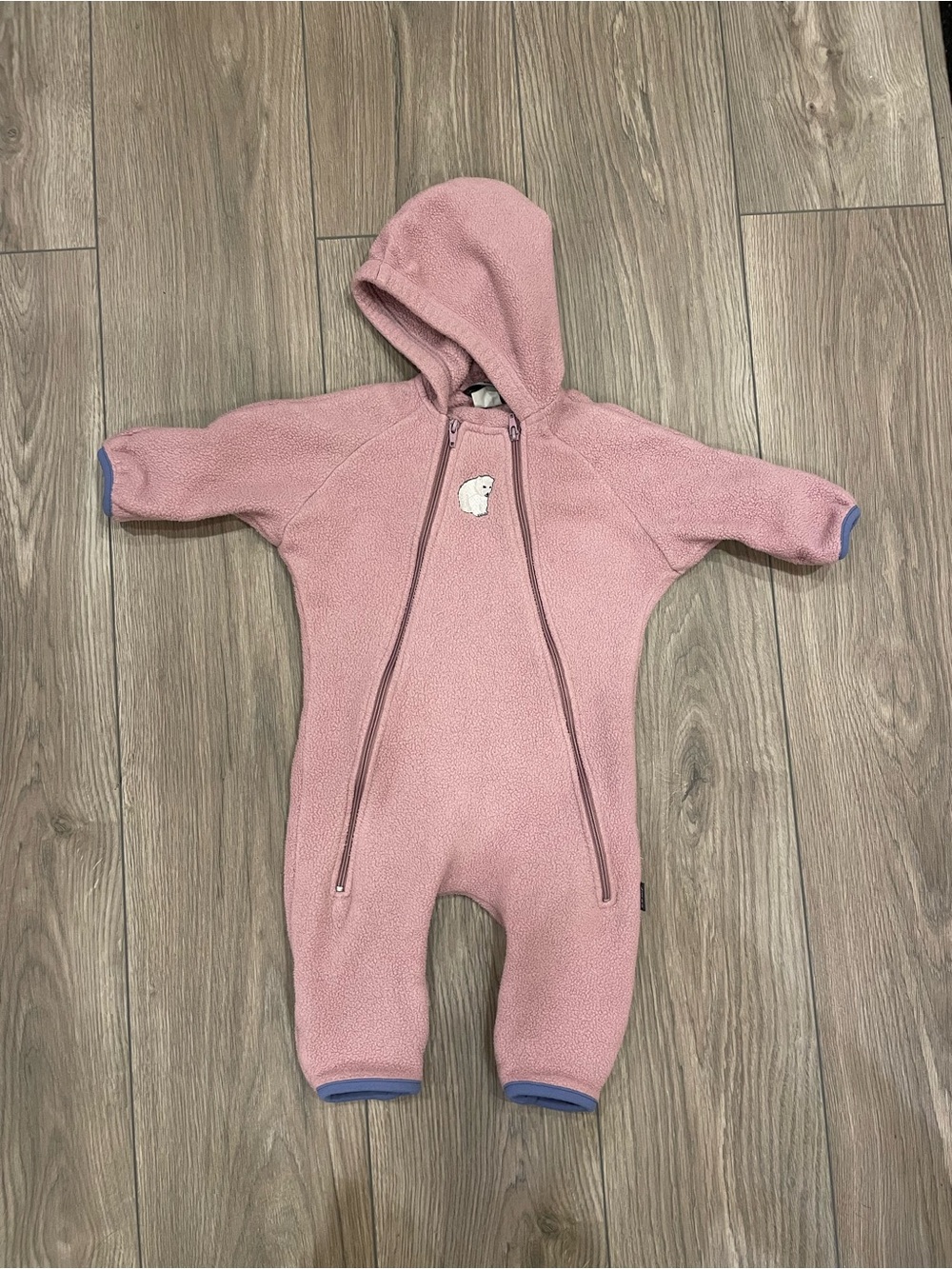 MEC Ursus Pink Hooded Fleece Bunting
